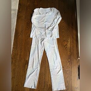 Roller Rabbit White Pajama Set with Colorful Hearts